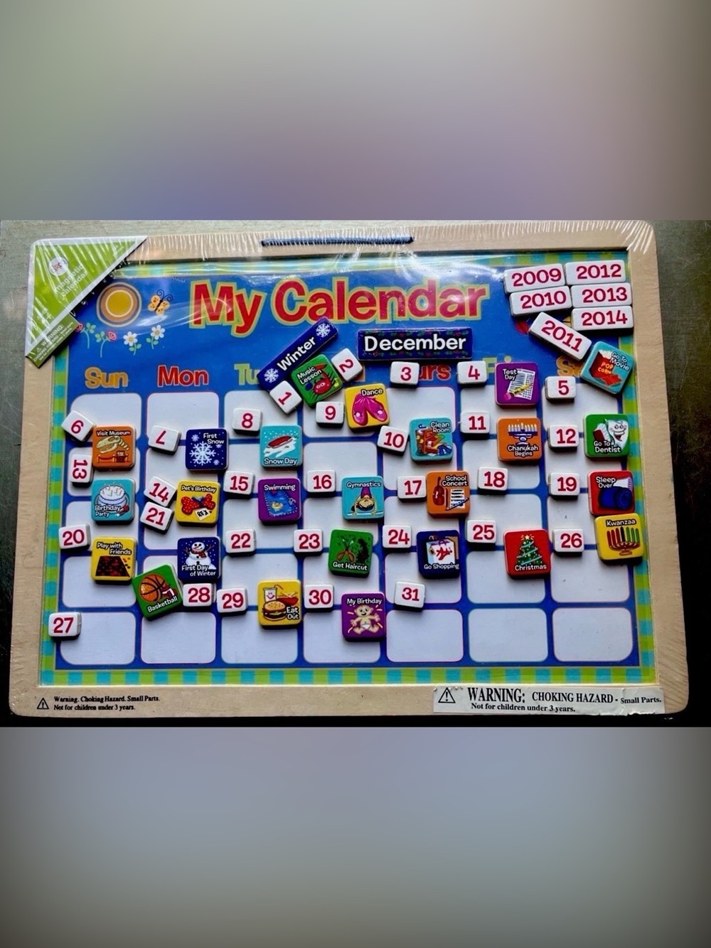 Sealed Circo Wooden Magnetic Kids Calendar Educational Learning Toy Vintage